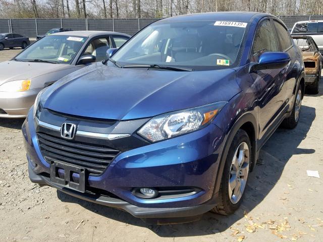 3CZRU6H50HM730606 - 2017 HONDA HR-V EX BLUE photo 2