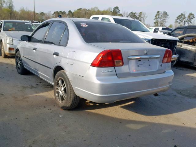 2HGES16152H558691 - 2002 HONDA CIVIC DX SILVER photo 3