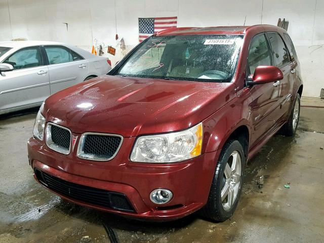 2CKDL637396237874 - 2009 PONTIAC TORRENT GX BURGUNDY photo 2