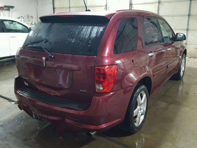 2CKDL637396237874 - 2009 PONTIAC TORRENT GX BURGUNDY photo 4