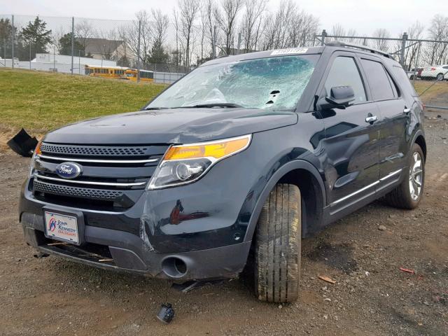 1FM5K8F81EGC43919 - 2014 FORD EXPLORER L BLUE photo 2