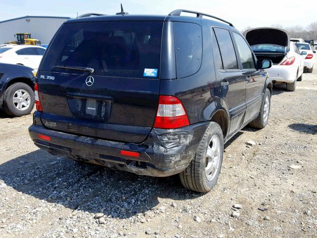 4JGAB57EX4A489421 - 2004 MERCEDES-BENZ ML 350 BLACK photo 4