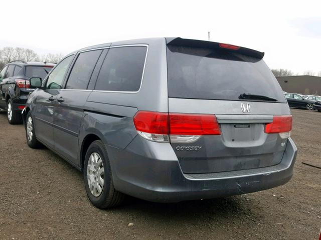 5FNRL382X9B021300 - 2009 HONDA ODYSSEY LX GRAY photo 3