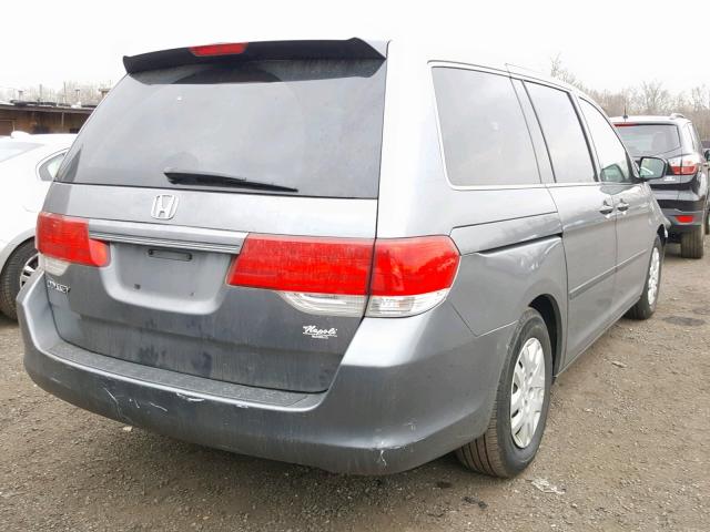 5FNRL382X9B021300 - 2009 HONDA ODYSSEY LX GRAY photo 4