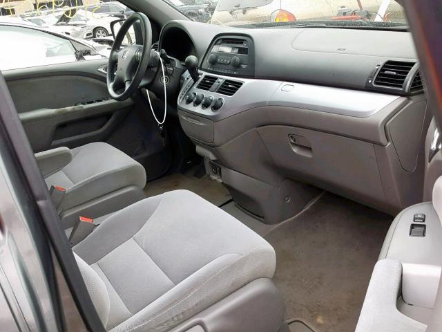 5FNRL382X9B021300 - 2009 HONDA ODYSSEY LX GRAY photo 5