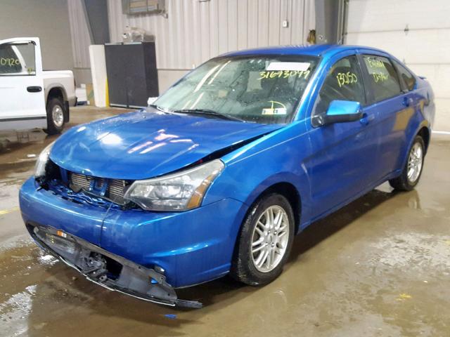 1FAHP3GN6BW188255 - 2011 FORD FOCUS SES BLUE photo 2