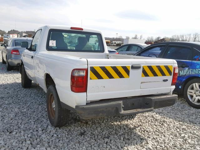 1FTYR10D04PB26776 - 2004 FORD RANGER WHITE photo 3