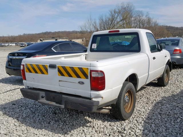 1FTYR10D04PB26776 - 2004 FORD RANGER WHITE photo 4