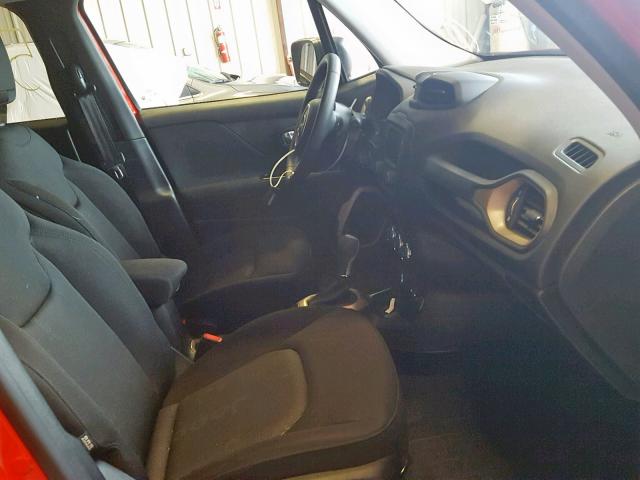 ZACCJBAB0HPE66992 - 2017 JEEP RENEGADE S წითელი ფოტო 5