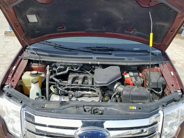 2FMDK39C19BA54800 - 2009 FORD EDGE LIMIT BURGUNDY photo 7