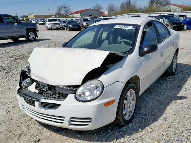 1B3ES56C65D171982 - 2005 DODGE NEON SXT WHITE photo 2