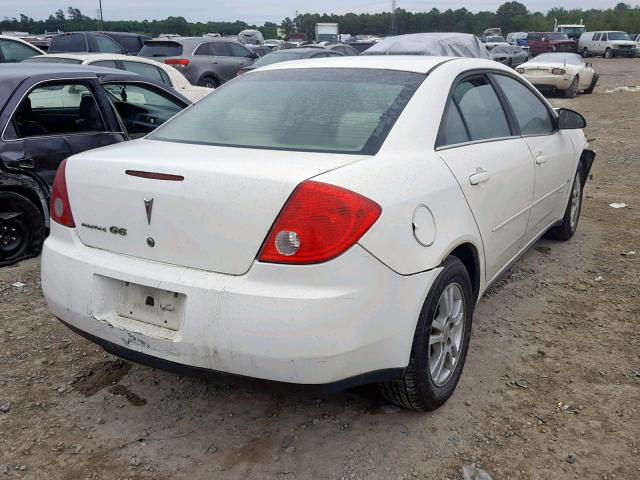 1G2ZF55B264186949 - 2006 PONTIAC G6 SE WHITE photo 4