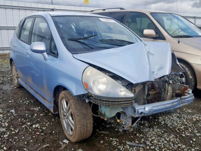 JHMGD38668S049375 - 2008 HONDA FIT SPORT BLUE photo 1