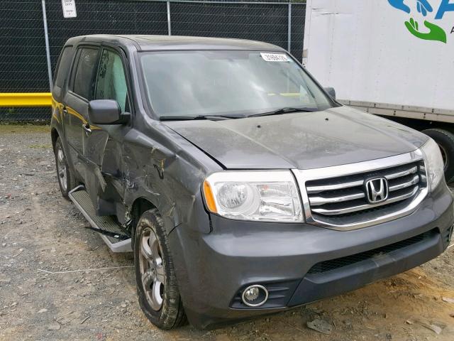 5FNYF4H5XDB009661 - 2013 HONDA PILOT EXL GRAY photo 1