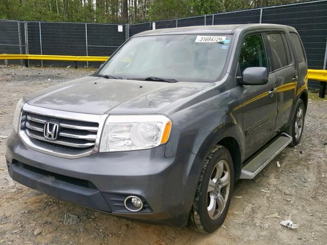 5FNYF4H5XDB009661 - 2013 HONDA PILOT EXL GRAY photo 2