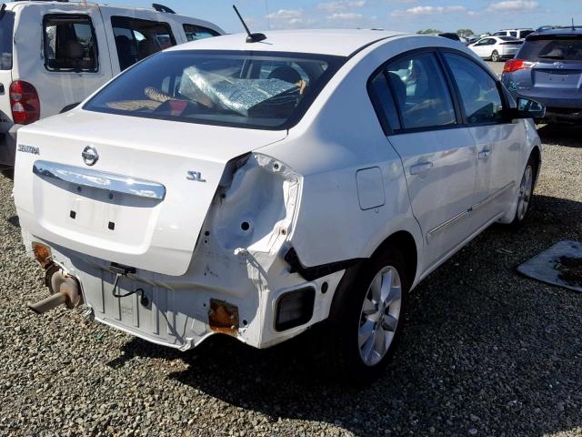 3N1AB6AP3AL693554 - 2010 NISSAN SENTRA 2.0 WHITE photo 4