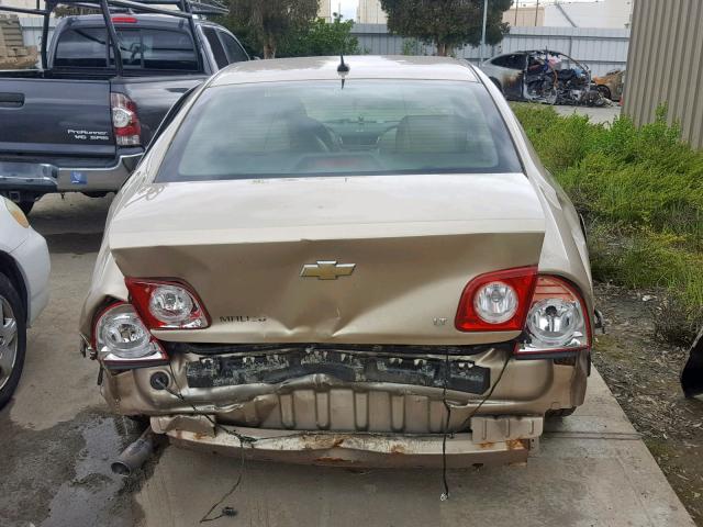 1G1ZJ57B18F280151 - 2008 CHEVROLET MALIBU 2LT GOLD photo 9