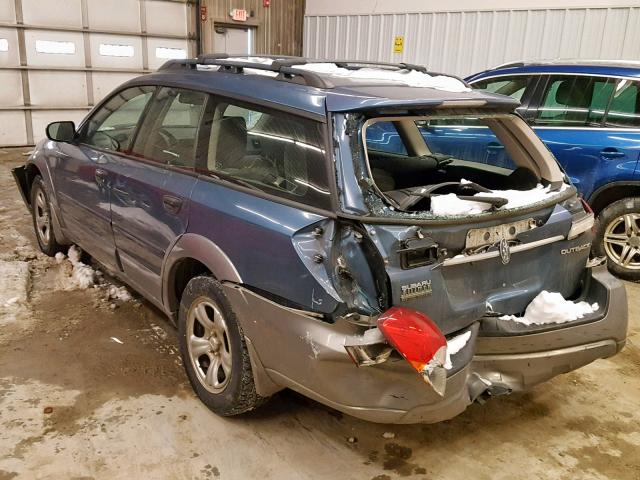 4S4BP61C967360606 - 2006 SUBARU LEGACY OUT BLUE photo 3