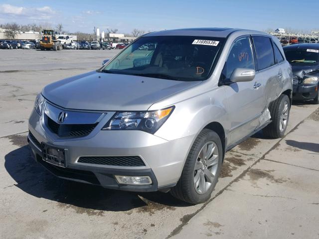 2HNYD2H65CH545519 - 2012 ACURA MDX ADVANC SILVER photo 2