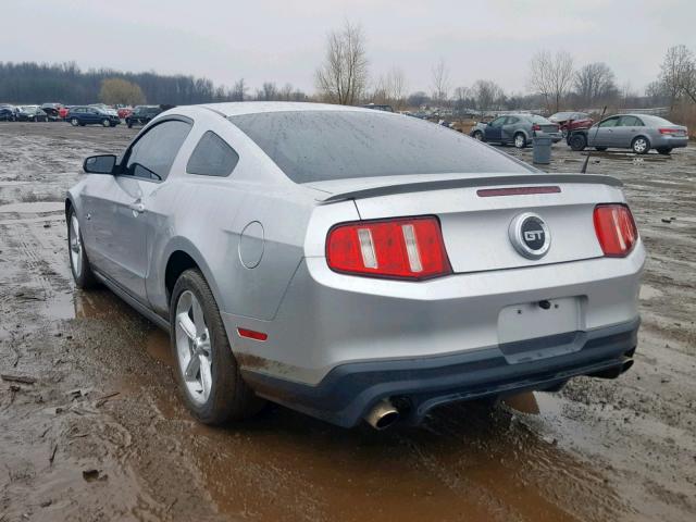 1ZVBP8CF5C5285138 - 2012 FORD MUSTANG GT SILVER photo 3