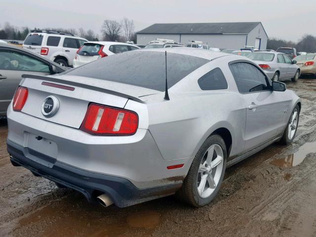 1ZVBP8CF5C5285138 - 2012 FORD MUSTANG GT SILVER photo 4