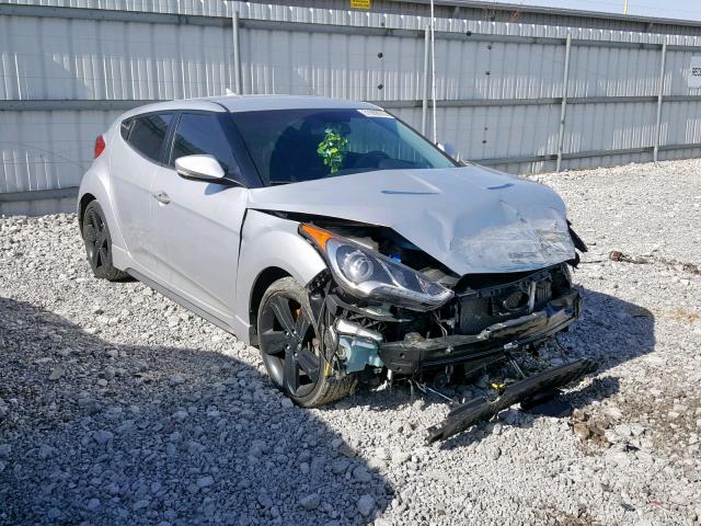 KMHTC6AE4FU221213 - 2015 HYUNDAI VELOSTER T SILVER photo 1