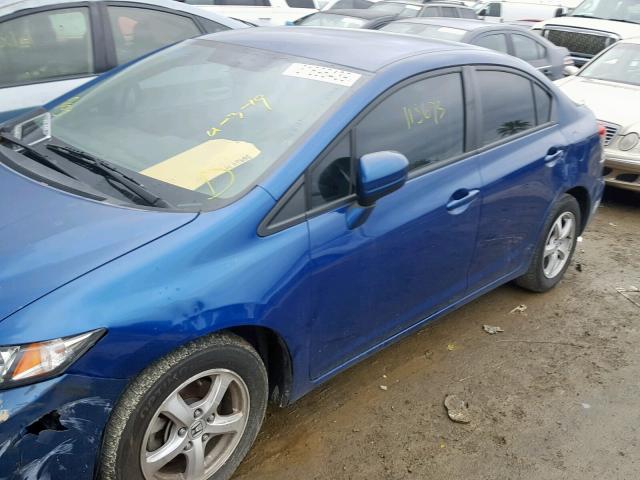 19XFB5F51EE000088 - 2014 HONDA CIVIC NATU BLUE photo 9