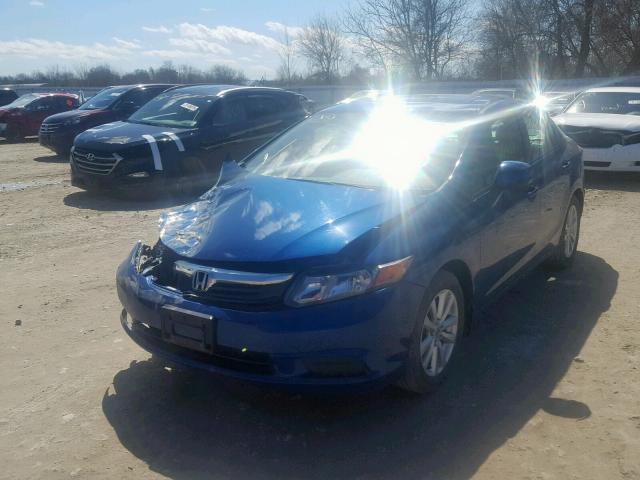 2HGFB2F91CH020538 - 2012 HONDA CIVIC EXL ლურჯი ფოტო 2