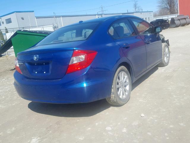 2HGFB2F91CH020538 - 2012 HONDA CIVIC EXL ლურჯი ფოტო 4