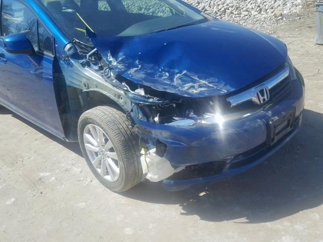 2HGFB2F91CH020538 - 2012 HONDA CIVIC EXL ლურჯი ფოტო 9