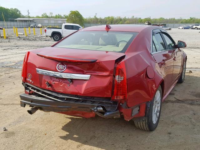 1G6DG5E56D0125043 - 2013 CADILLAC CTS LUXURY RED photo 4