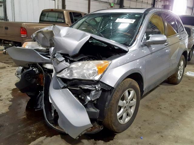 JHLRE48778C042633 - 2008 HONDA CR-V EXL SILVER photo 2