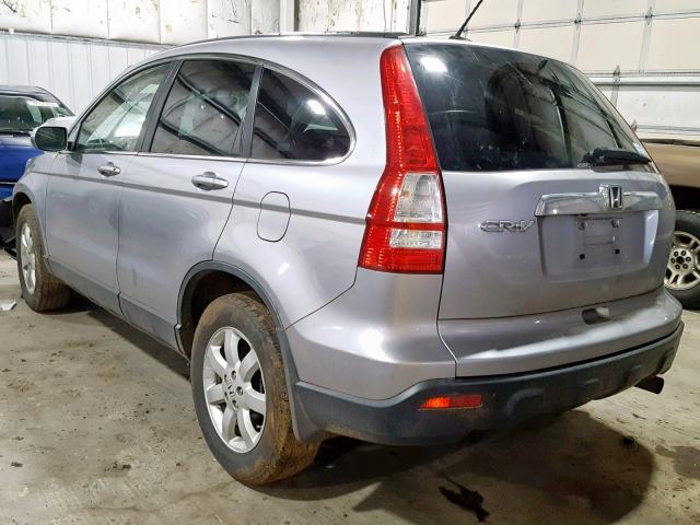 JHLRE48778C042633 - 2008 HONDA CR-V EXL SILVER photo 3