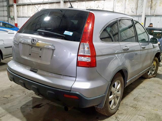 JHLRE48778C042633 - 2008 HONDA CR-V EXL SILVER photo 4