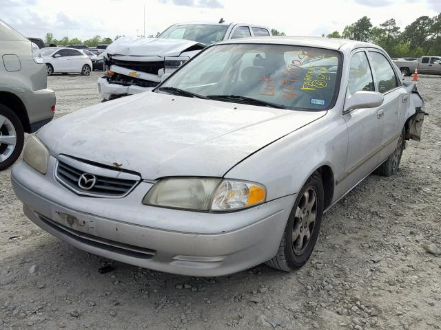 1YVGF22C025281524 - 2002 MAZDA 626 LX SILVER photo 2