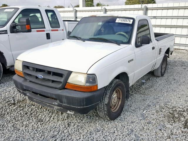 1FTYR10C4XPB71232 - 1999 FORD RANGER WHITE photo 2