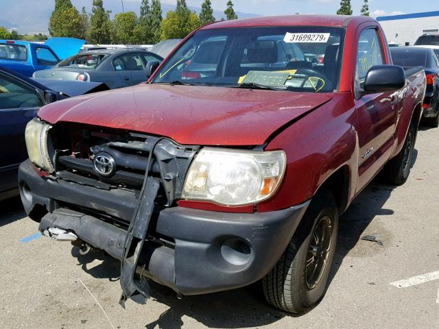 5TENX22N96Z308010 - 2006 TOYOTA TACOMA RED photo 2