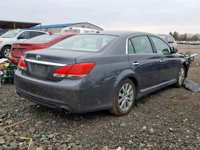 4T1BK3DB0BU433292 - 2011 TOYOTA AVALON BAS GRAY photo 4