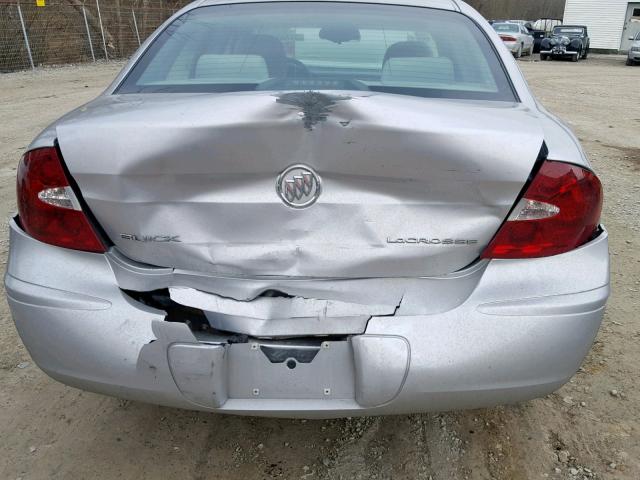 2G4WC532651203493 - 2005 BUICK LACROSSE C SILVER photo 9