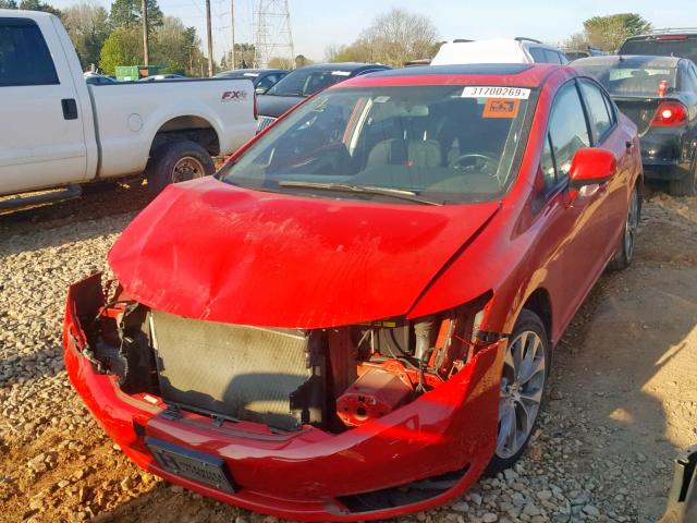 2HGFB6E59CH706543 - 2012 HONDA CIVIC SI RED photo 2