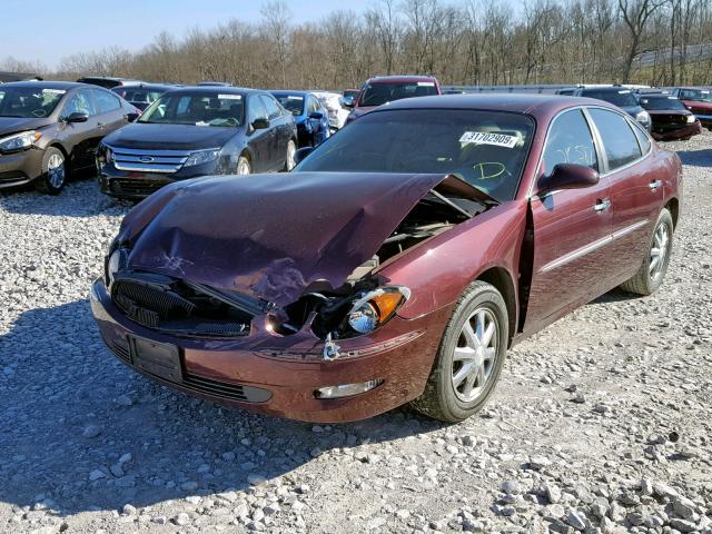 2G4WD582861300721 - 2006 BUICK LACROSSE C MAROON photo 2