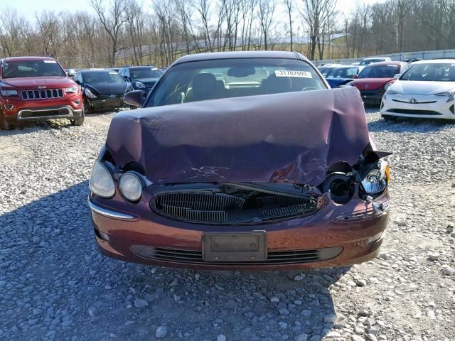 2G4WD582861300721 - 2006 BUICK LACROSSE C MAROON photo 9