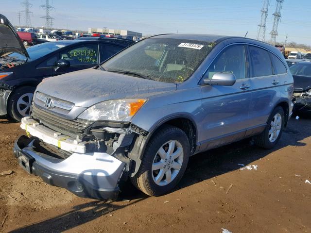 JHLRE48709C013024 - 2009 HONDA CR-V EXL BLUE photo 2