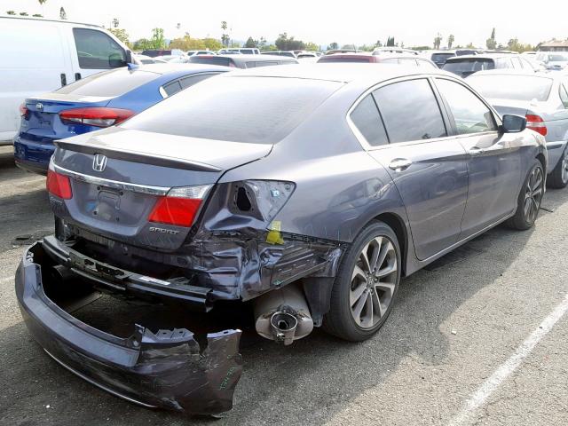 1HGCR2F55FA149025 - 2015 HONDA ACCORD SPO GRAY photo 4