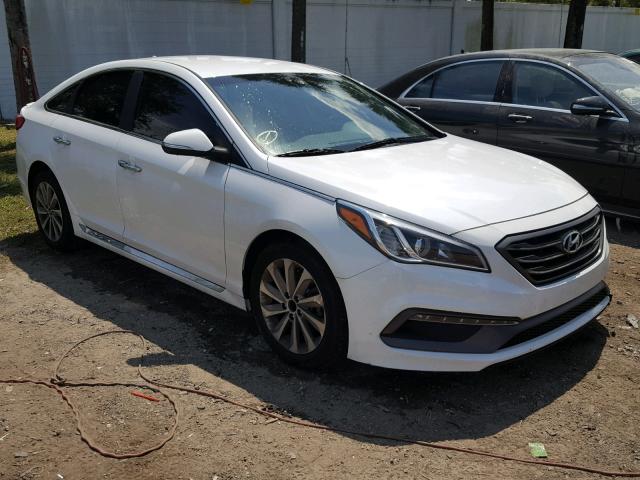 5NPE34AF9FH081356 - 2015 HYUNDAI SONATA SPO WHITE photo 1