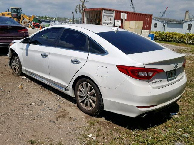 5NPE34AF9FH081356 - 2015 HYUNDAI SONATA SPO WHITE photo 3