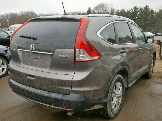 5J6RM4H73DL070336 - 2013 HONDA CR-V EXL GRAY photo 4