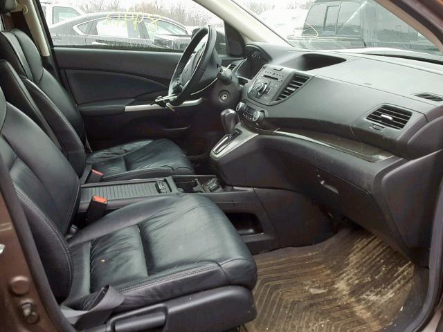 5J6RM4H73DL070336 - 2013 HONDA CR-V EXL GRAY photo 5