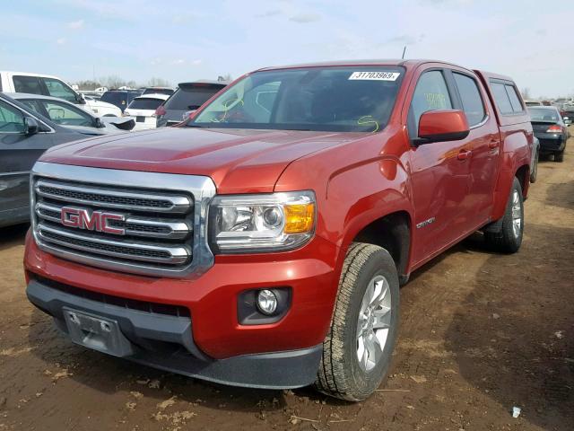 1GTG6CE36G1307503 - 2016 GMC CANYON SLE RED photo 2