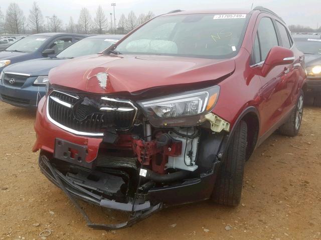 KL4CJASB8JB516329 - 2018 BUICK ENCORE PRE RED photo 2